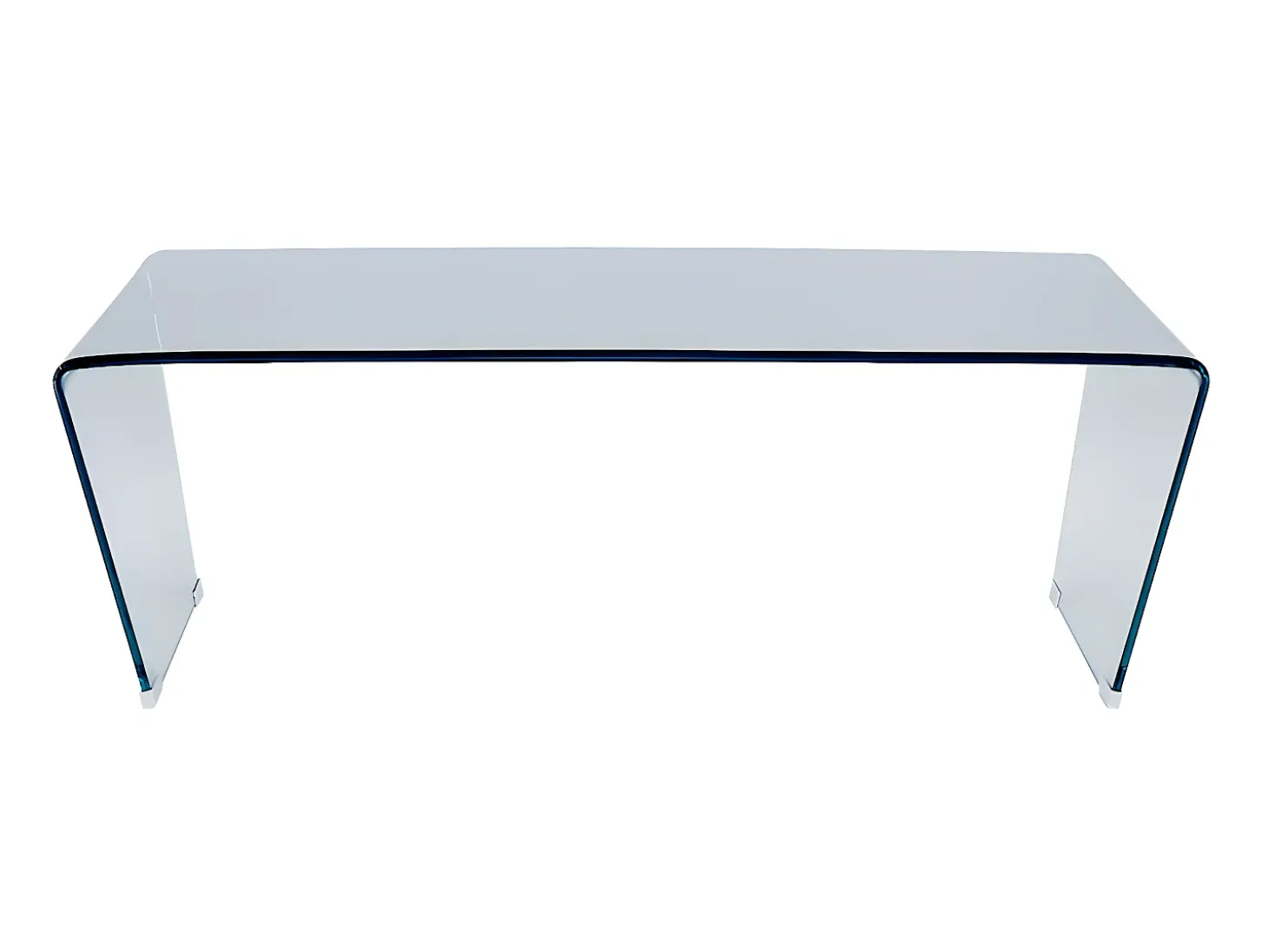Mesa de centro conceptual em vidro temperado curvo SUZANA
