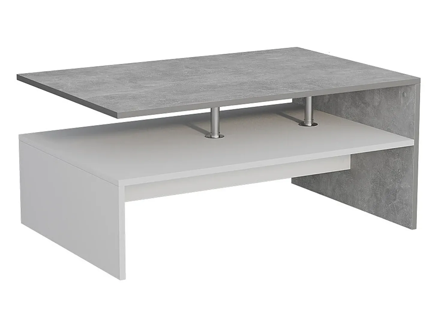 Mesa de centro concreto/branco 90x52.6x42.2 amato