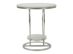 Mesa de Centro Coração 1, Prata, 40x40x45,5 cm, Kendra Home