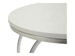 Mesa de Centro Coração 1, Prata, 40x40x45,5 cm, Kendra Home