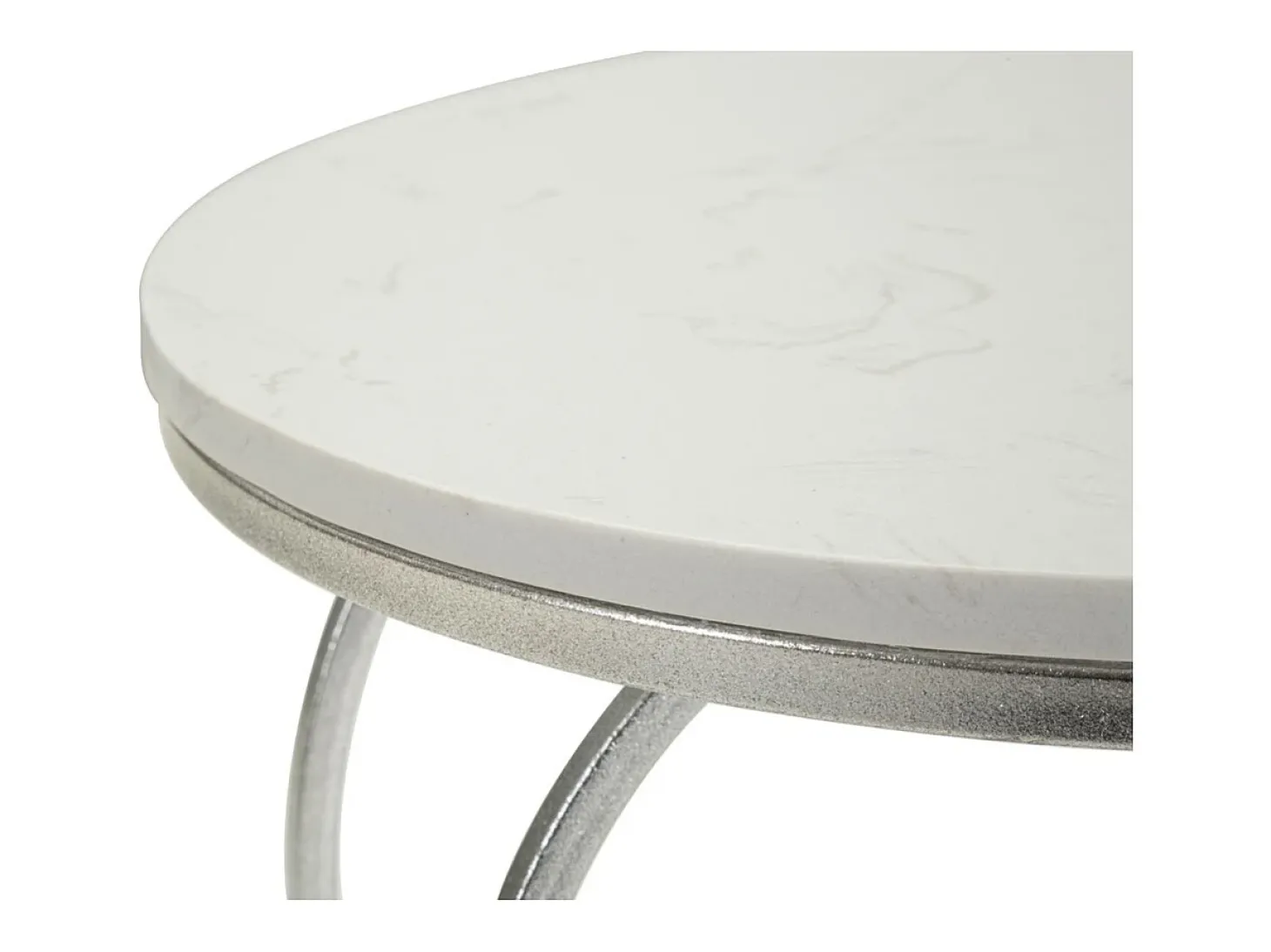 Mesa de Centro Coração 1, Prata, 40x40x45,5 cm, Kendra Home