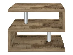Mesa de centro Dcalligari, Mesa de estar, Armário de armazenamento baixo, Mesa de café, 55x55h41 cm, Bordo
