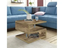 Mesa de centro Dcalligari, Mesa de estar, Armário de armazenamento baixo, Mesa de café, 55x55h41 cm, Bordo