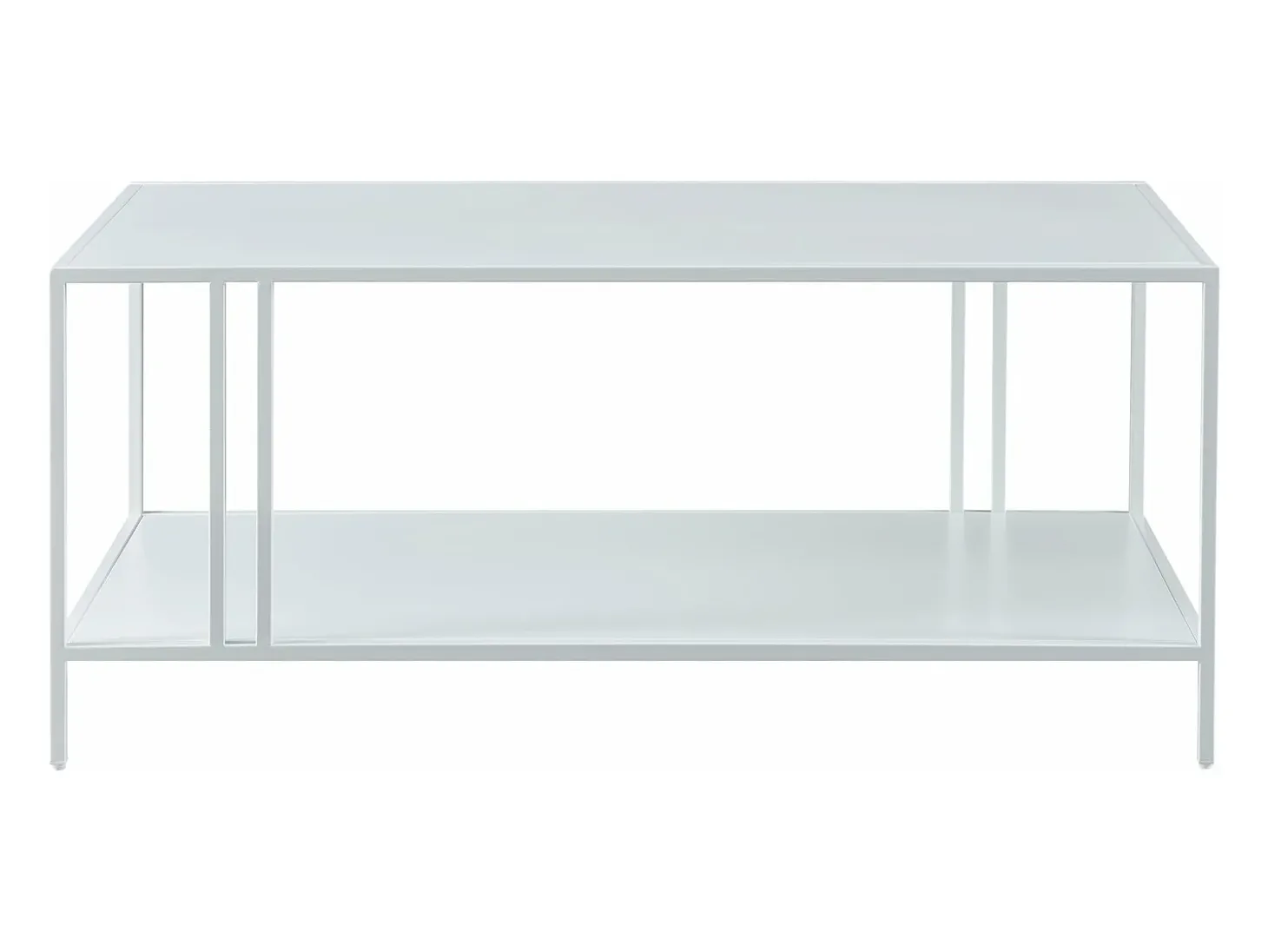 Mesa de centro de metal 47 x 110 x 55 cm branca 03_0008454
