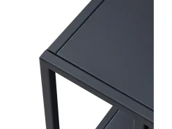 Mesa de centro de metal com dois níveis 47 x 110 x 55 cm preta 03_0008455