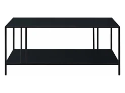 Mesa de centro de metal com dois níveis 47 x 110 x 55 cm preta 03_0008455