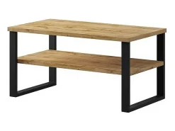 Mesa de centro desenhada da coleção MILO na cor carvalho. Móvel ideal para a sua sala de estar.