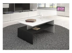 Mesa de centro design coleção RAMOS preto e branco.