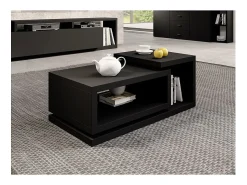 Mesa de centro design coleção BERGAME. Cor preto super fosco Estilo design