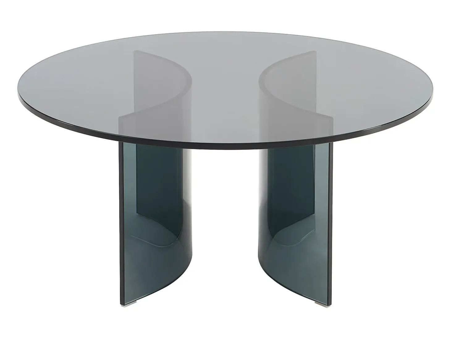 Mesa de centro design em vidro temperado - Antracite - OKLAMA