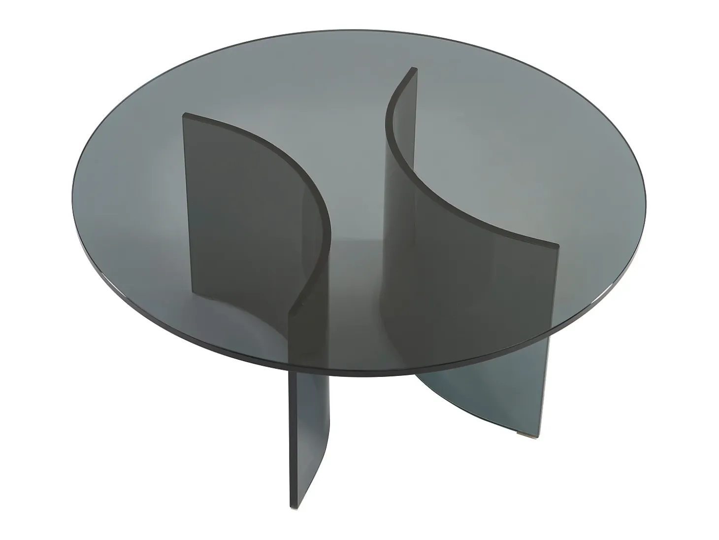 Mesa de centro design em vidro temperado - Antracite - OKLAMA