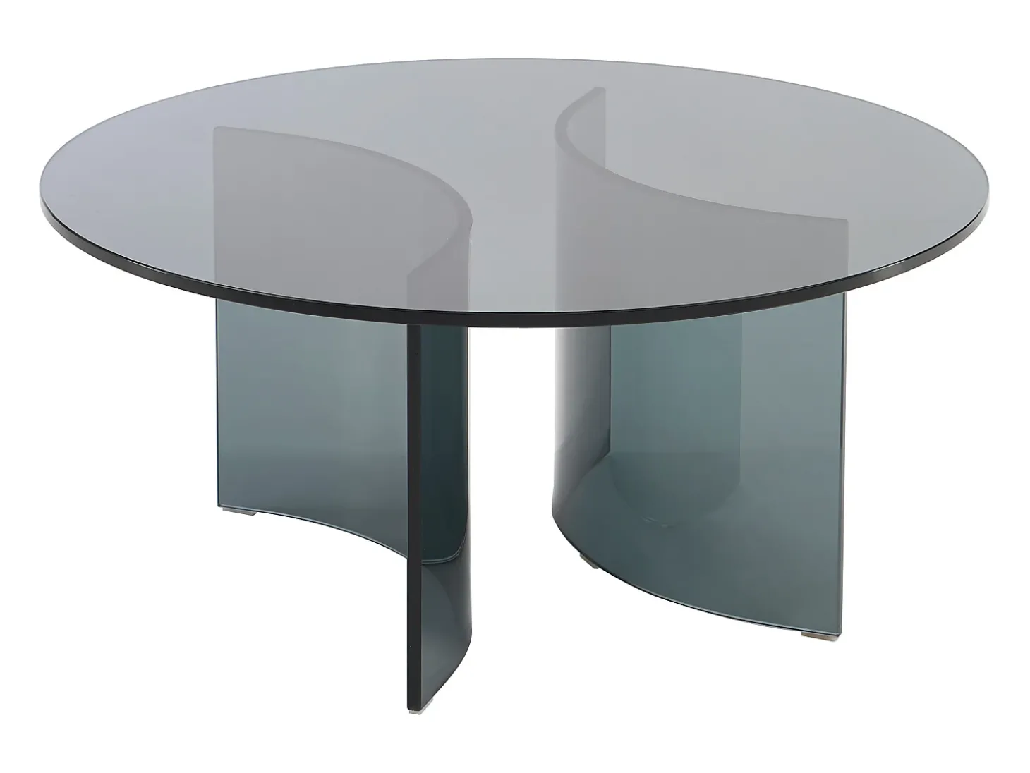 Mesa de centro design em vidro temperado - Antracite - OKLAMA