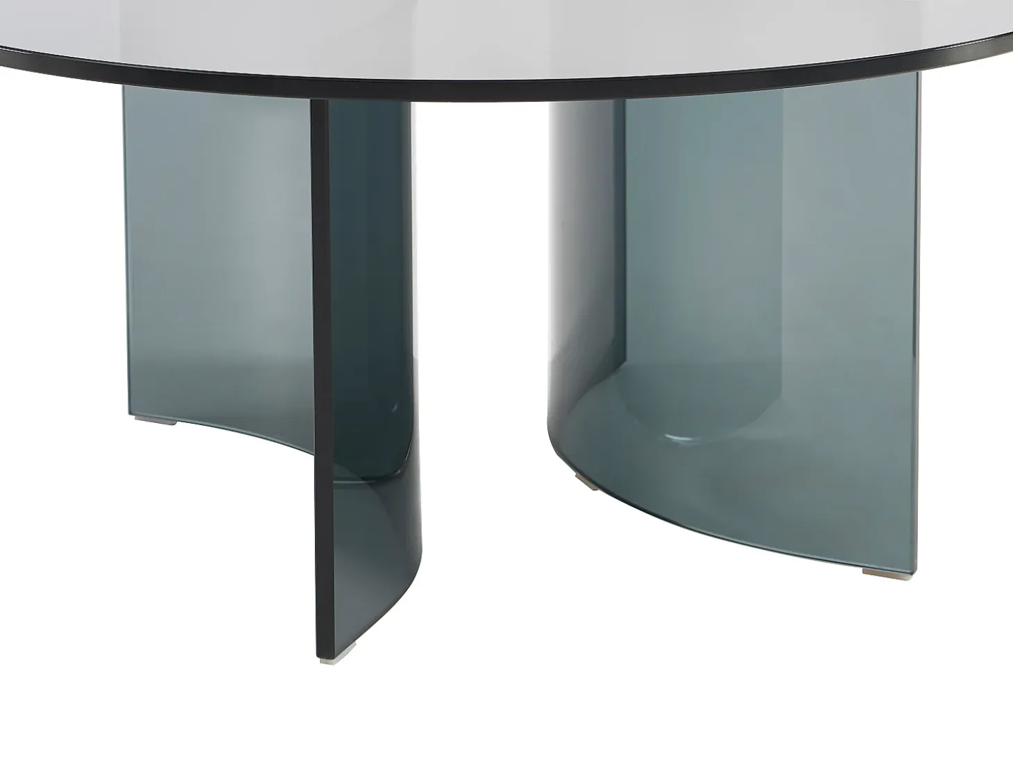 Mesa de centro design em vidro temperado - Antracite - OKLAMA