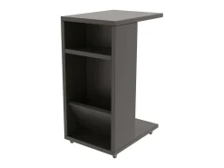 Mesa de centro Dgambazz, Mesa de café, Suporte de revistas para sofá, Prateleira para sala de estar, 30x40h63 cm, Antracite