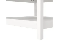 Mesa de centro Dvalzani, Mesa de centro baixa, Porta-revistas para sofá, Estante de sala, 81x81 h45 cm, Branco