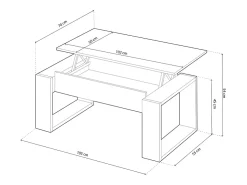 Mesa de centro elevatória Nova
