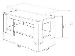Mesa de centro elevatória Lya