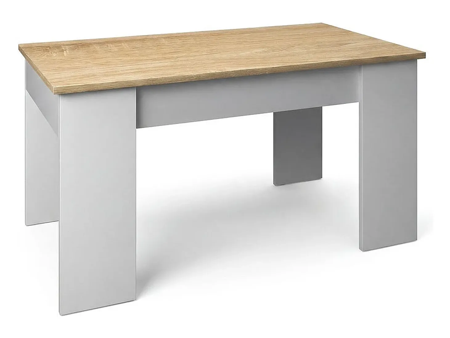 Mesa de centro elevatória Norak artik em carvalho canadiano e branco Norak