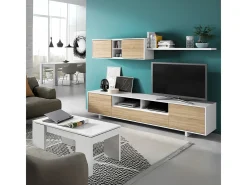 Mesa de centro elevatória Kendra branco brilhante 43x100x50 cm