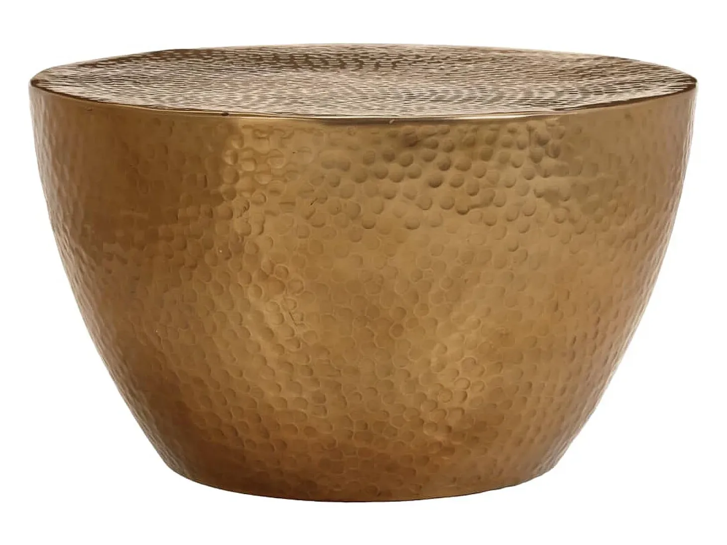 Mesa de centro em alumínio martelado Ø 50x30 cm bronze PT310249