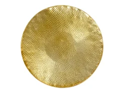 Mesa de centro em alumínio martelado 70x30 cm bronze
