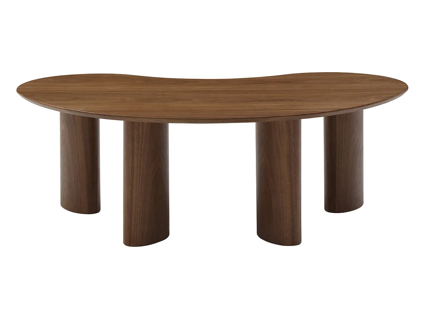Mesa de centro em folheado de nogueira - Natural escuro - CALYNOR