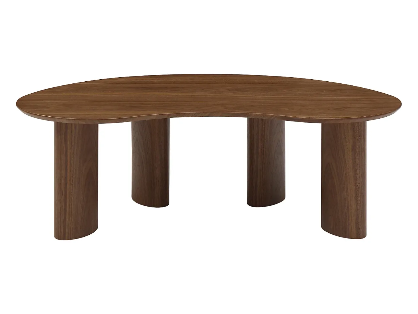 Mesa de centro em folheado de nogueira - Natural escuro - CALYNOR
