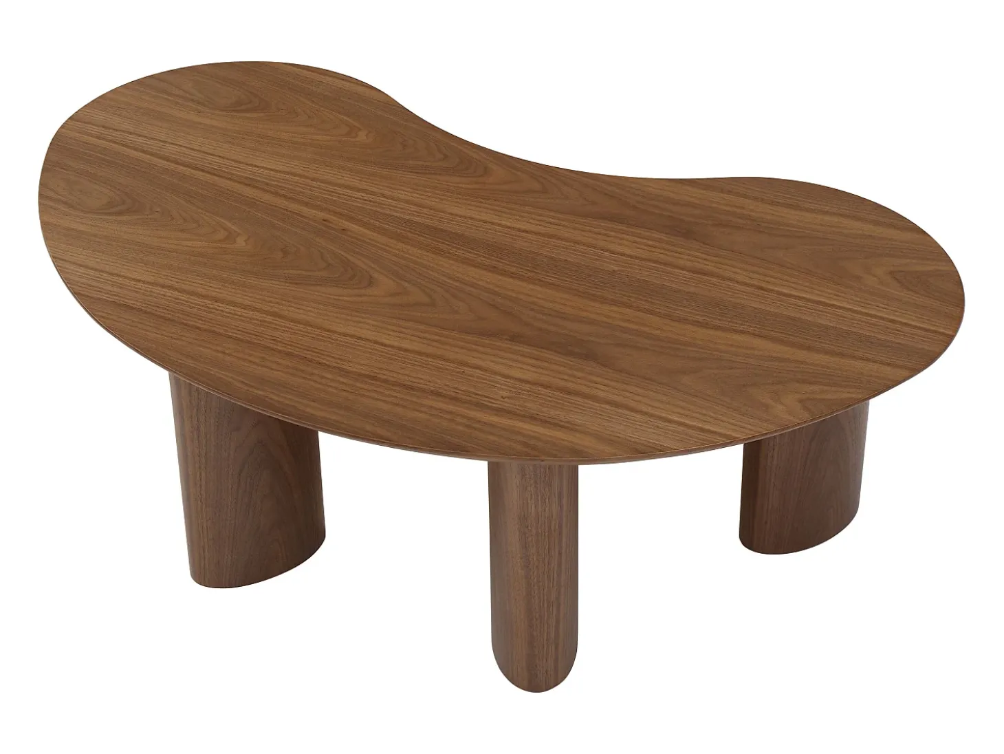 Mesa de centro em folheado de nogueira - Natural escuro - CALYNOR