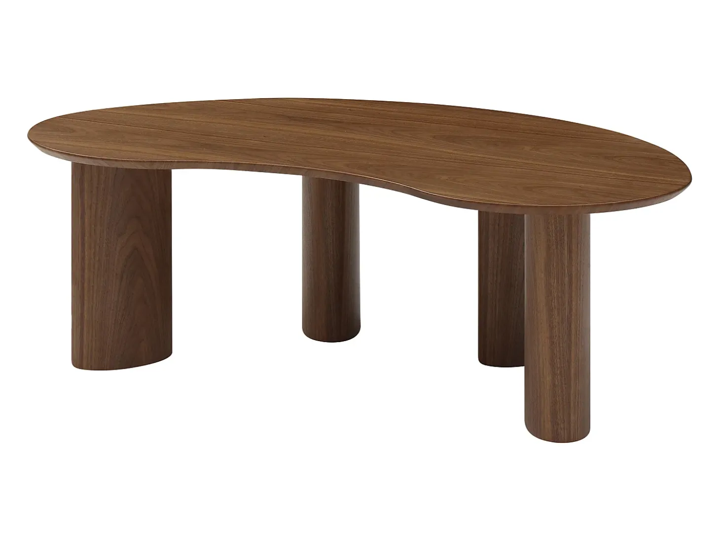 Mesa de centro em folheado de nogueira - Natural escuro - CALYNOR