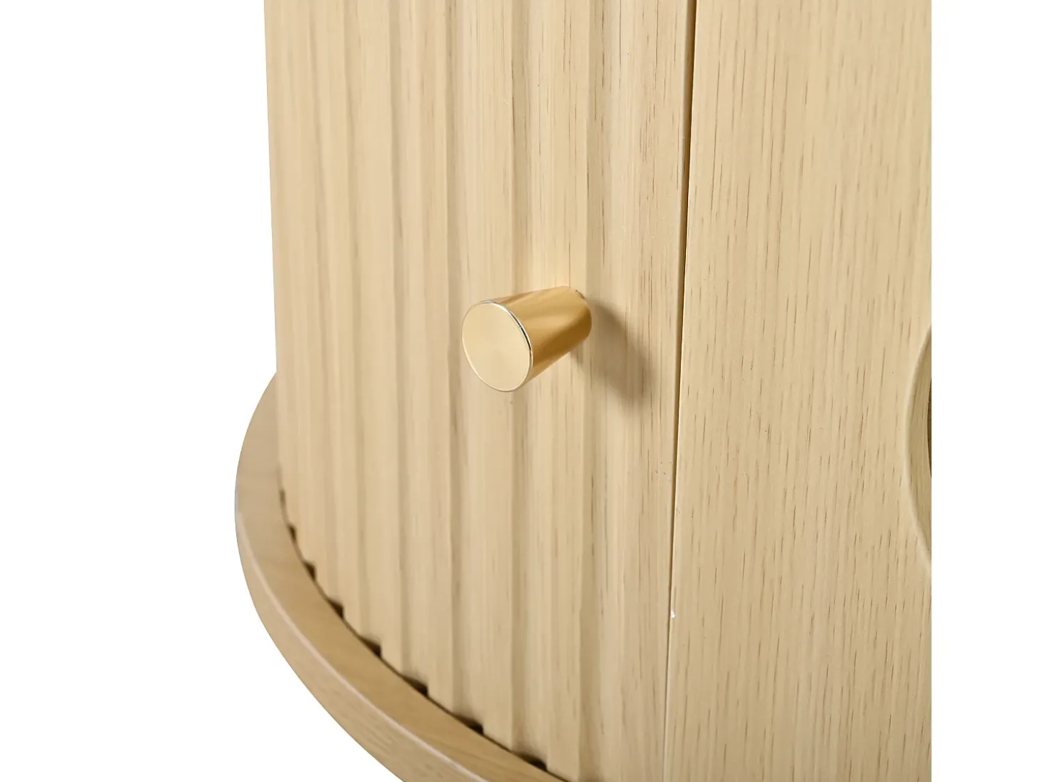 Mesa de centro em madeira com efeito de madeira 100x50x36 cm - 1 gaveta e 2 portas de correr - MDF - Natural