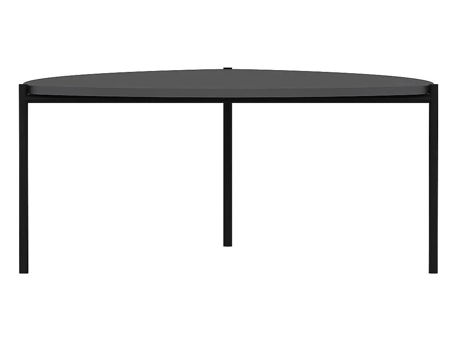 Mesa de centro em madeira "Lenny" - 89 x 90 x 40 cm - Antracite