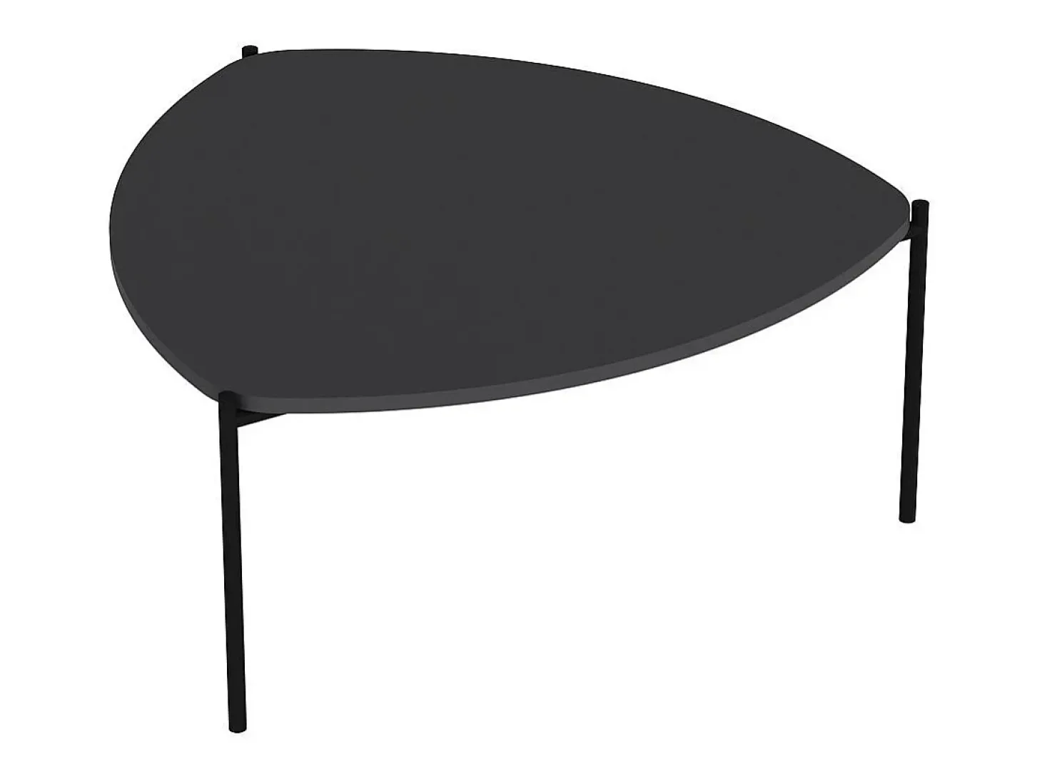 Mesa de centro em madeira "Lenny" - 89 x 90 x 40 cm - Antracite