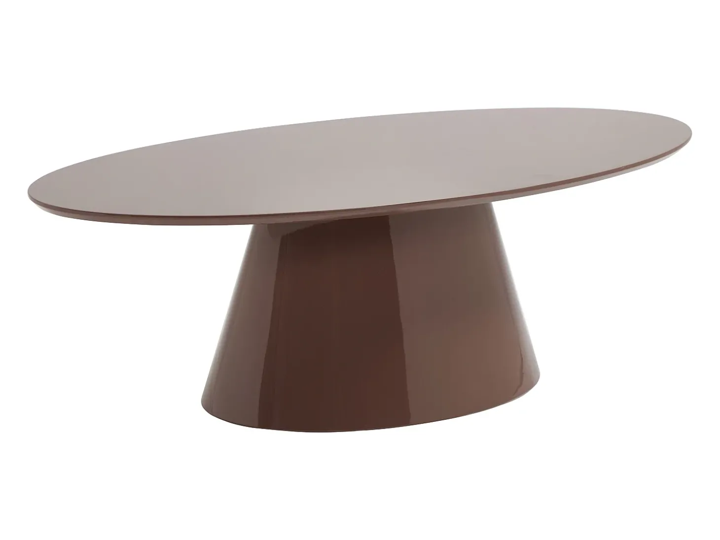Mesa de centro em MDF - Castanho lacado - ANTELADA