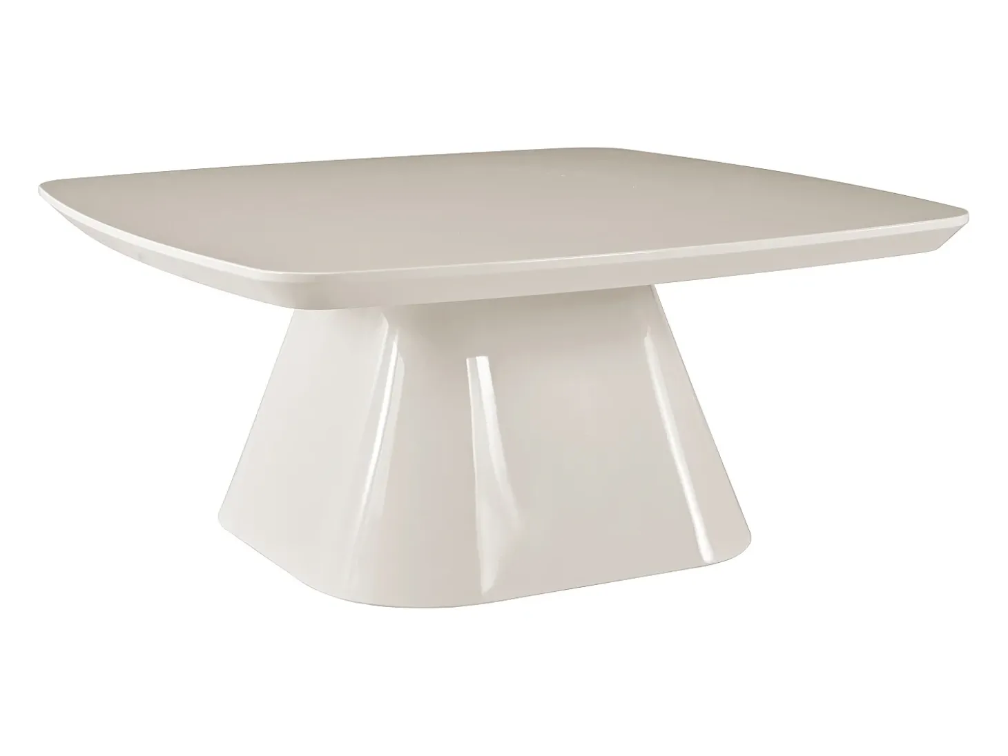 Mesa de centro em MDF - Creme lacado - NATAZA
