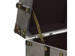 Mesa de centro em MDF e alumínio 102x51x47,5 cm