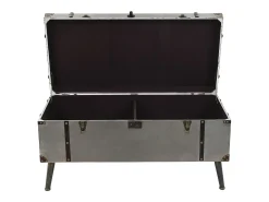 Mesa de centro em MDF e alumínio 102x51x47,5 cm