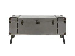Mesa de centro em MDF e alumínio 102x51x47,5 cm PT847361