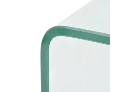 Mesa de centro em vidro temperado 98x45x30cm transparente