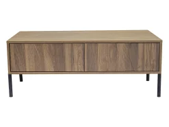 Mesa de centro estilo vintage 105x55x41 cm - com 2 gavetas - Estrutura de madeira - MDF - Natural