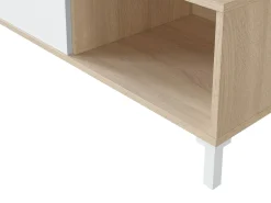 Mesa de centro Evansville, Mesa de centro, Mesa baixa da sala, 100x50h40 cm, Carvalho e Branco