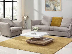 Mesa de centro FAUSTO - Tampo giratório - MDF lacado bicolor