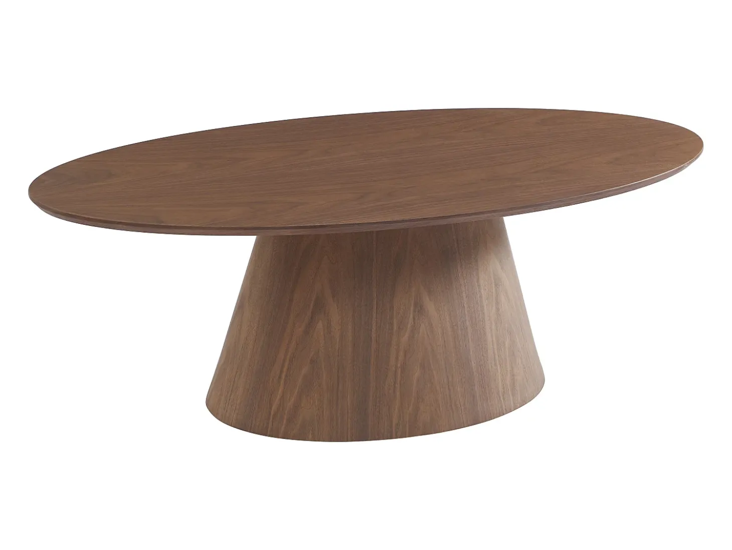 Mesa de centro folha de nogueira natural escuro - ANTELADA
