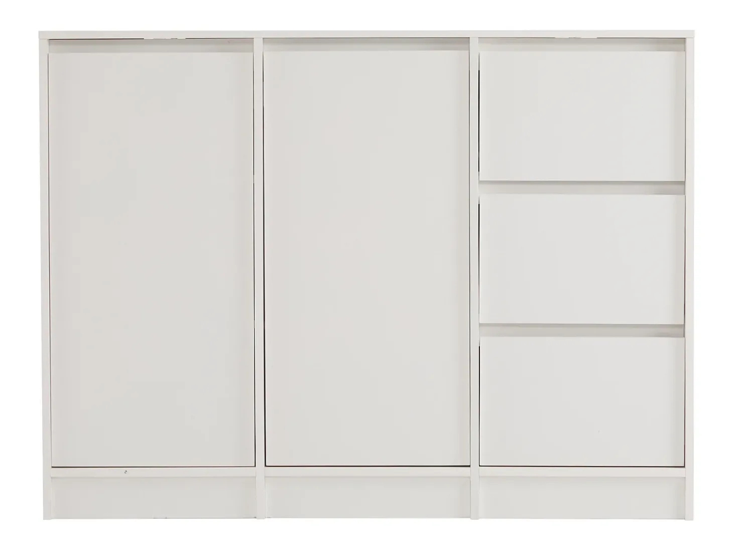 Mesa de centro giratória com 2 gavetas, branca + nogueira, 60x60x38 cm
