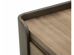 Mesa de centro Icona, Mesa de centro baixa, Porta-revistas para sofá, Estante de sala, 60x60 h41 cm, Cinza e Castanho