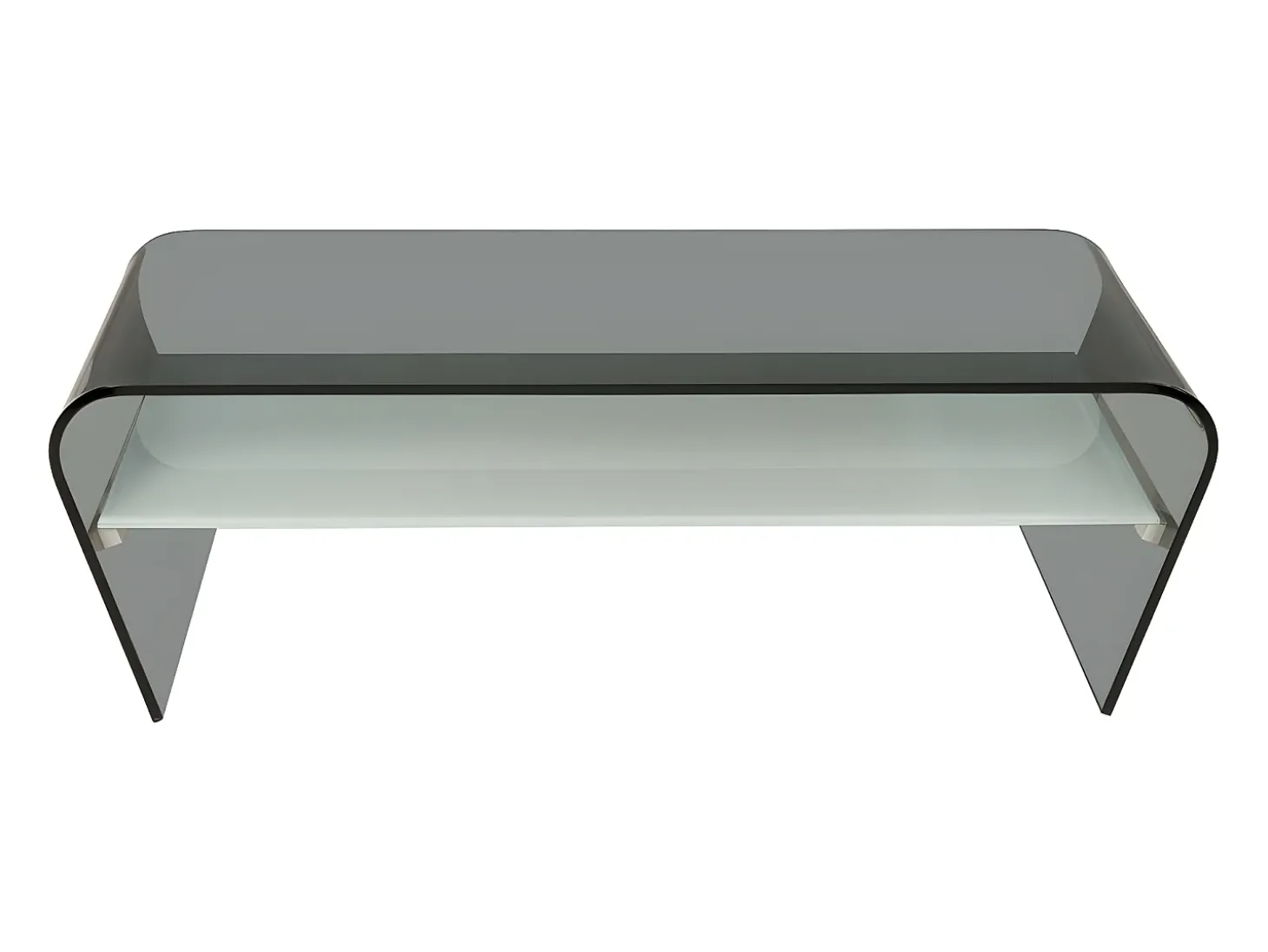 Mesa de centro KELLY - Vidro temperado - Mesinha branca lacada