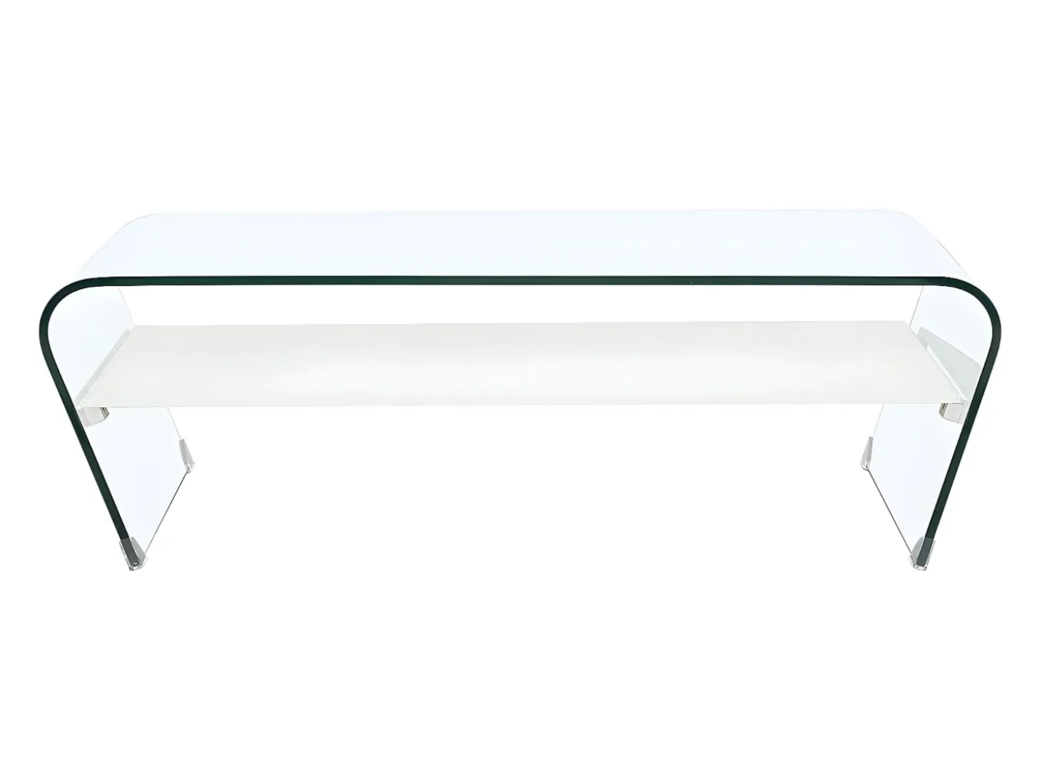Mesa de centro KELLY - Vidro temperado - Lacada a branco