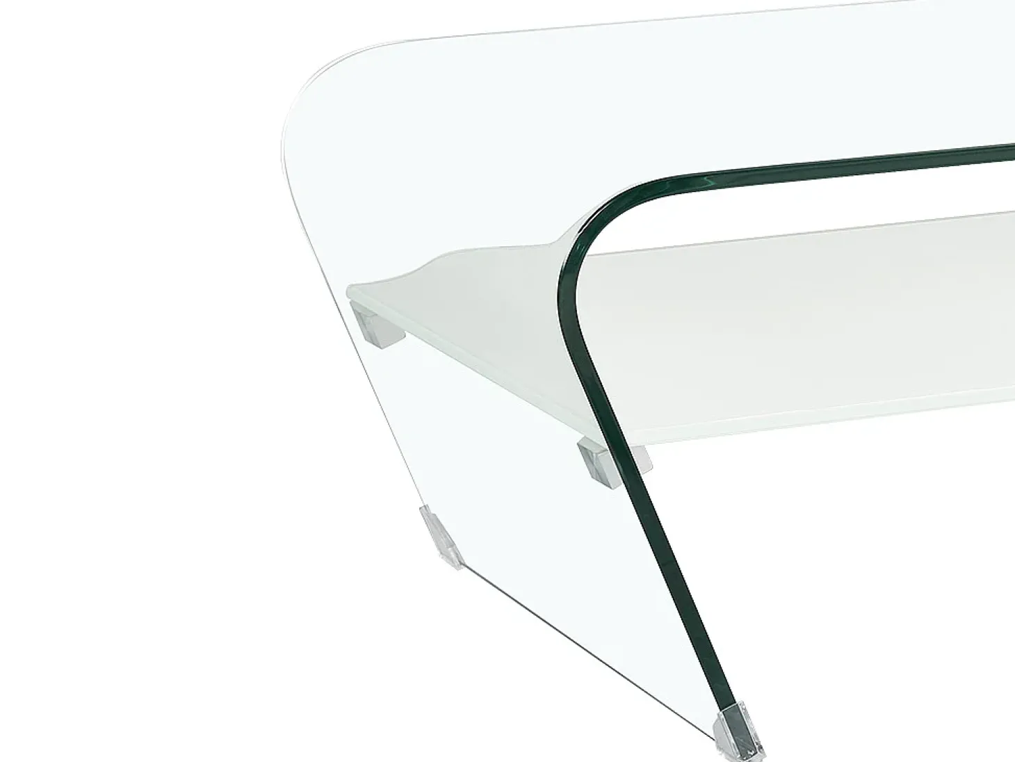 Mesa de centro KELLY - Vidro temperado - Lacada a branco
