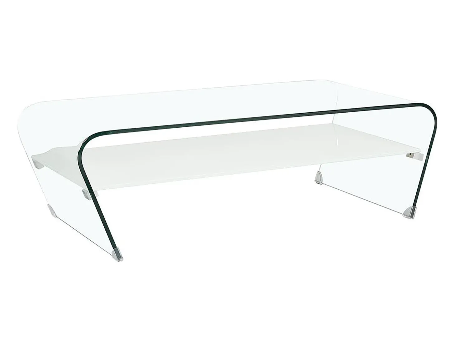 Mesa de centro KELLY - Vidro temperado - Lacada a branco