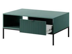 Mesa de centro: labrador, Preto, 104 x 46 x 68 cm, puxadores Pretos
