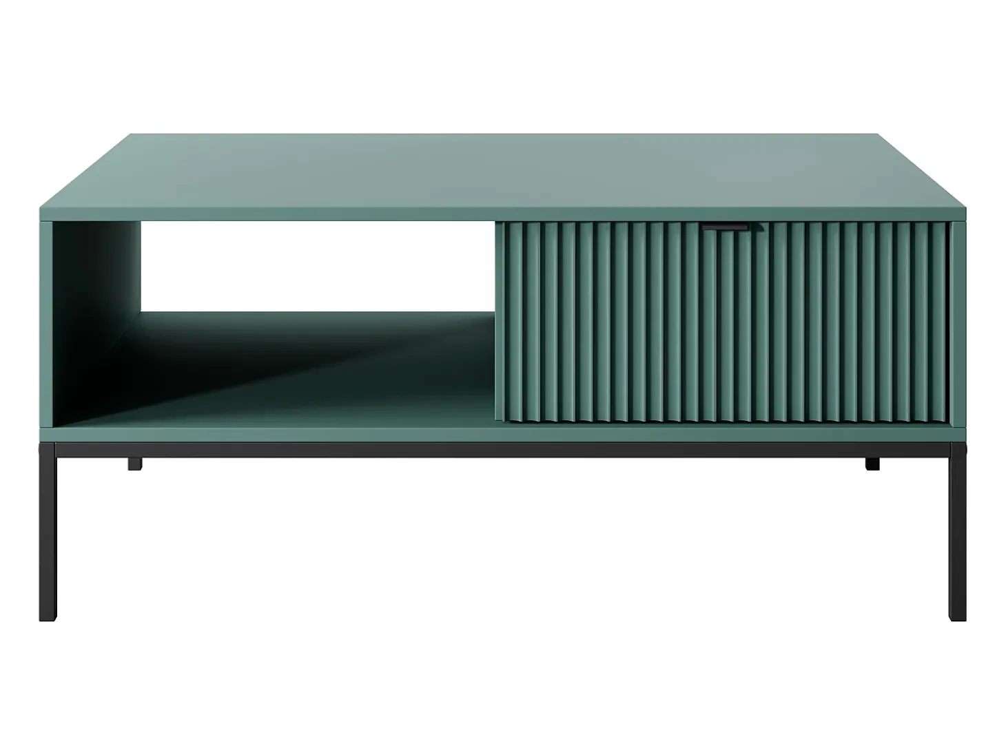 Mesa de centro: labrador, Preto, 104 x 46 x 68 cm, puxadores Pretos